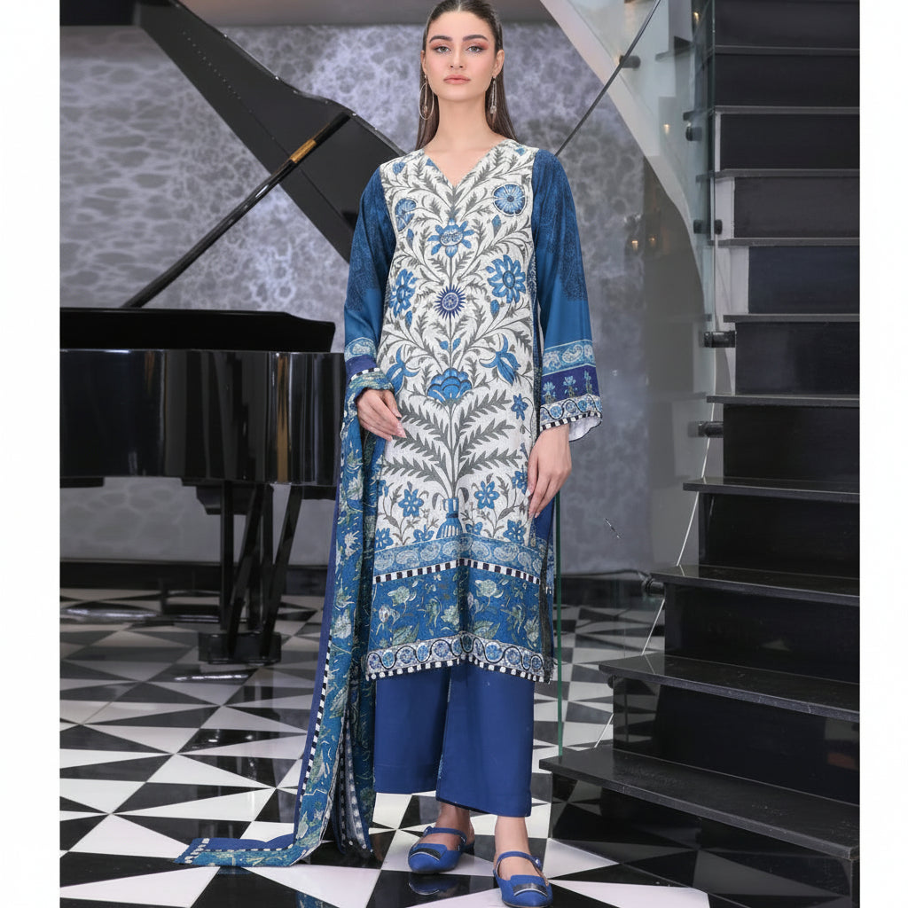 A.S.I.F.A & NABEL DIGITAL PRINTED LAWN 3-PC A&N-06