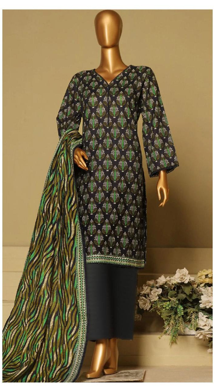 BIN SAED PRINTED LAWN 3-PC B&S-06