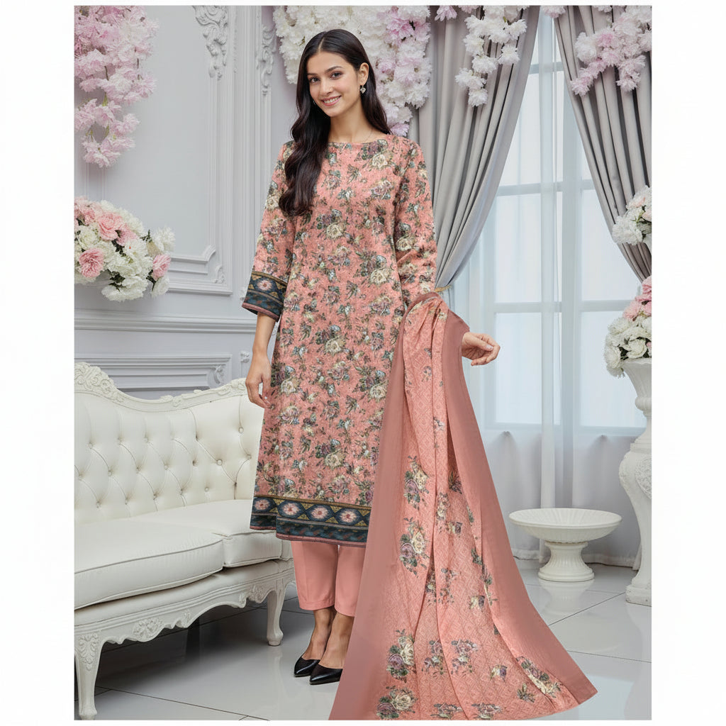 G.U.L AHMAD DIGITAL PRINTED LAWN 3-PC G&A-08