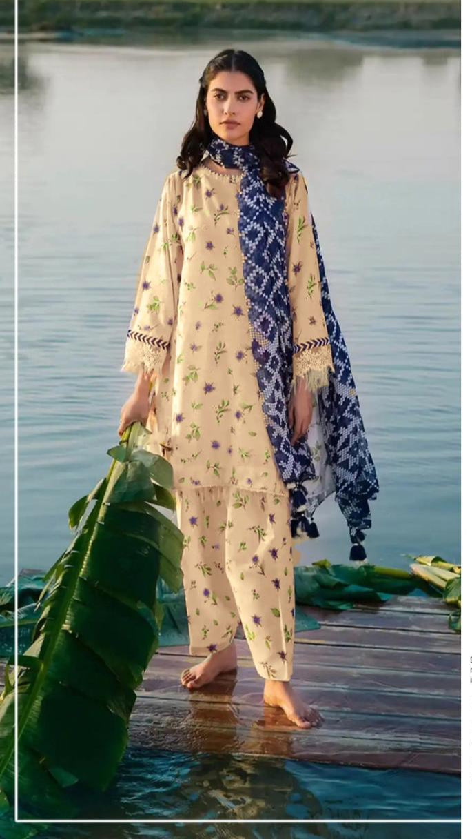 M.R.I.A B DIGITAL PRINTED LAWN 3-PC M&B-10