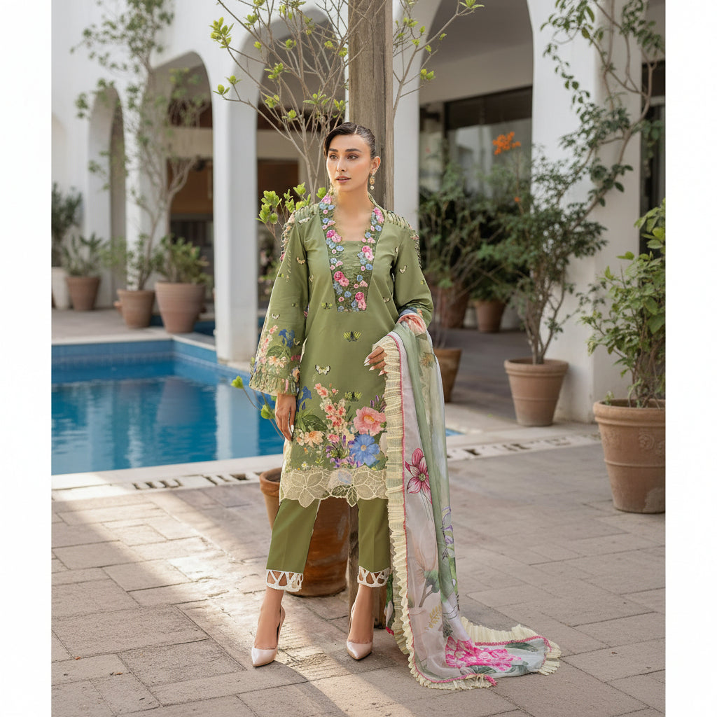 A.S.I.F.A & NABEL DIGITAL PRINTED LAWN 3-PC A&N-03