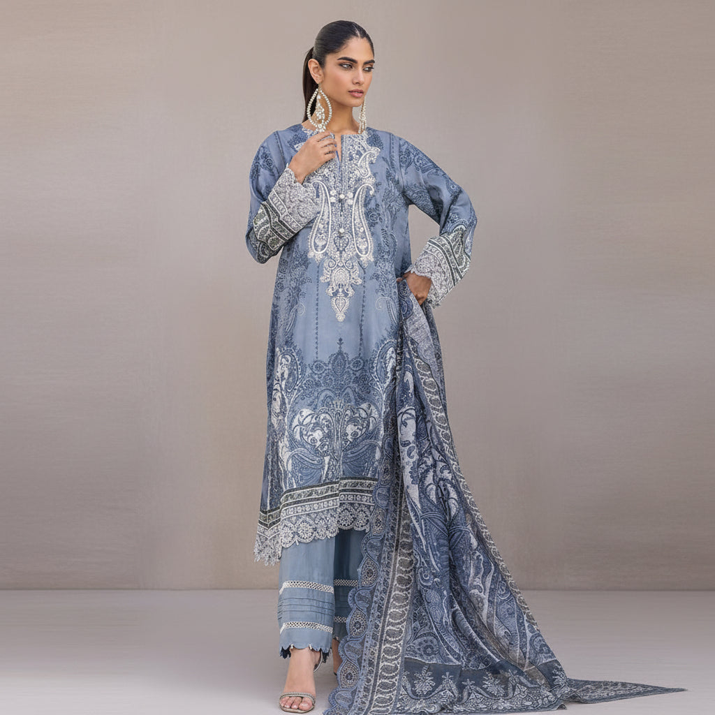 A.S.I.F.A & NABEL DIGITAL PRINTED LAWN 3-PC A&N-08