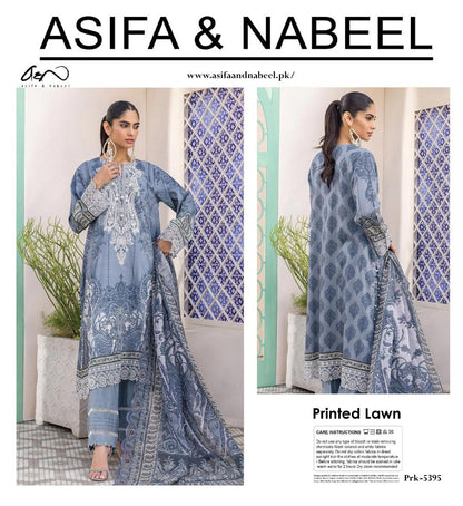 A.S.I.F.A & NABEL DIGITAL PRINTED LAWN 3-PC A&N-08