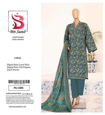 BIN SAED PRINTED LAWN 3-PC B&S-05