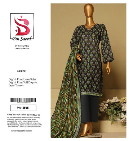 BIN SAED PRINTED LAWN 3-PC B&S-06