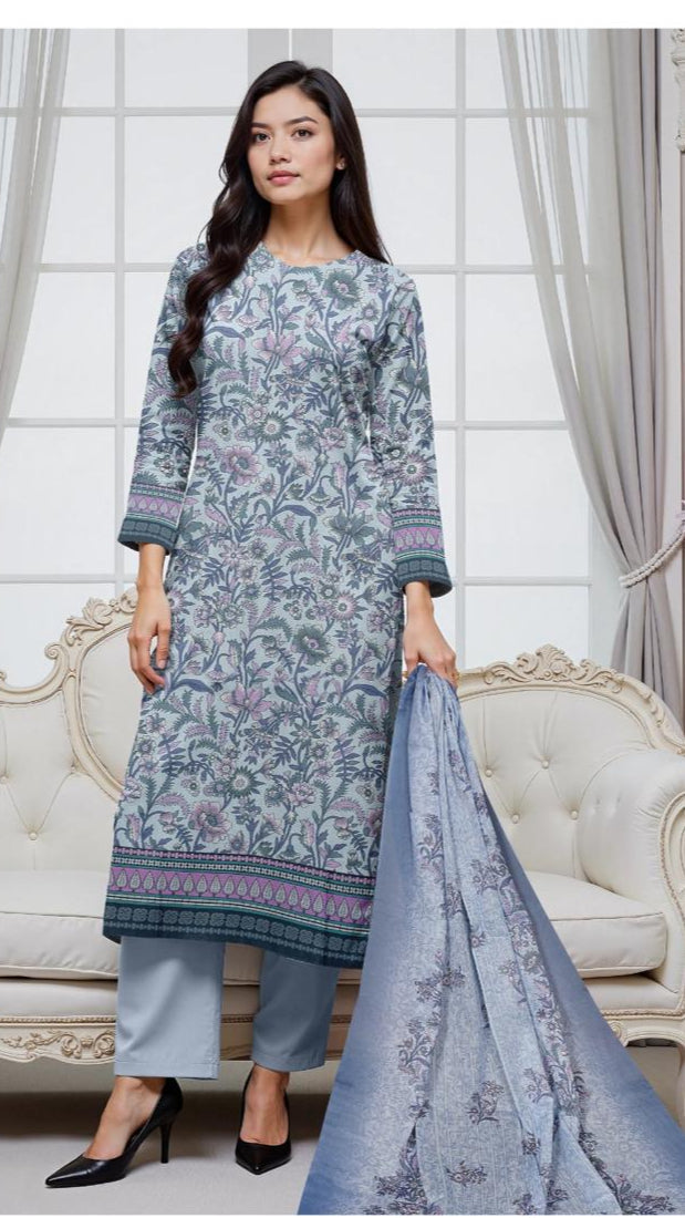 G.U.L AHMAD DIGITAL PRINTED LAWN 3-PC G&A-01