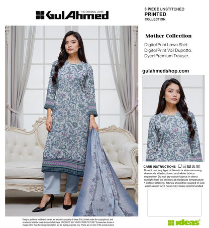 G.U.L AHMAD DIGITAL PRINTED LAWN 3-PC G&A-01