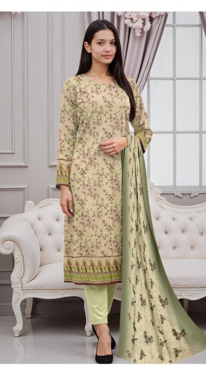 G.U.L AHMAD DIGITAL PRINTED LAWN 3-PC G&A-03
