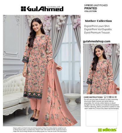 G.U.L AHMAD DIGITAL PRINTED LAWN 3-PC G&A-08