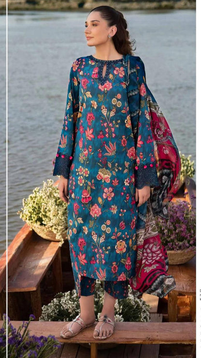 M.R.I.A  B DIGITAL PRINTED LAWN 3-PC M&B-04