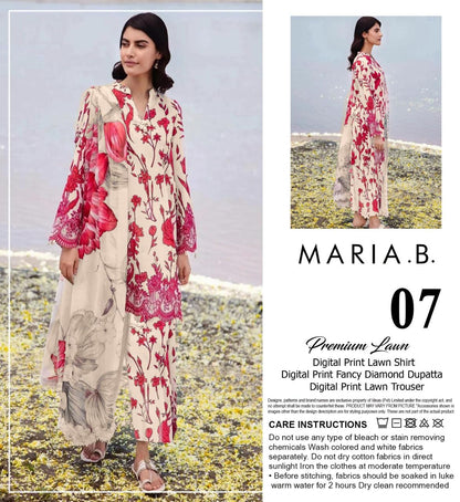 M.R.I.A  B DIGITAL PRINTED LAWN 3-PC M&B-07
