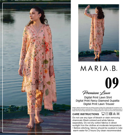 M.R.I.A  B DIGITAL PRINTED LAWN 3-PC M&B-09